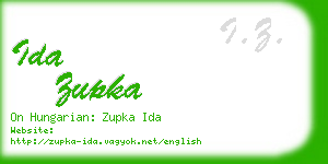 ida zupka business card